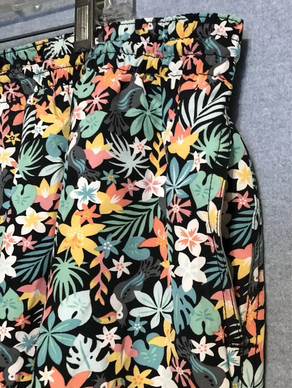 Chubbies Swim Trunks Mens 3XL XXXL Black Floral Toucan Hawaiian Tropical 7